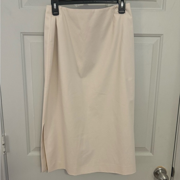 NWT Cream Lafayette 148 New York Midi Skirt Size 10 - Picture 16 of 16